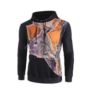 2024 XL tamaño pulóver con capucha algodón/poliéster tejido de punto transpirable sublimación diseño cremallera personalizado OEM invierno suministro sólido - Product Image 3