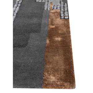 Tapis rectangulaire gris noir tufté à la main en laine et viscose, motif abstrait Top-197, pour la maison, le salon, la chambre et le couloir - Product Image 4