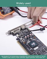 Mini pince à crochet de test avec prise de 2mm Connexion facile au fil de test de multimètre de sonde de 2mm pour les applications automobiles industrielles extérieures