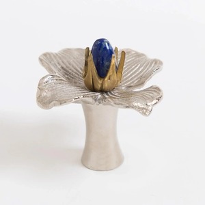 Bouton élégant de conception de fleur verte avec l'abat-jour d'or pour des armoires tiroirs armoires poignée décorative de concepteur pour la maison et le bureau - Product Image 5