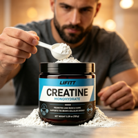 Créatine monohydrate en poudre de haute pureté, micronisée, sans arôme, nutrition sportive, en vrac, fournisseur de compléments alimentaires OEM ODM, étiquette privée
