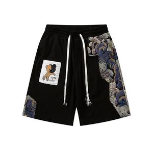 <b>Jogger</b> Sports Wash Mens <b>Shorts</b> Custom Blank Sweat <b>Short</b> Drawstring Acid Wash Raw Edgs Vintage Plain French Terry Fleece - Product Image 4