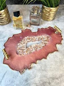 Plateau de service en résine inspiré de la mode avec des designs accrocheurs adaptés à la décoration intérieure ou aux cadeaux professionnels - Product Image 5