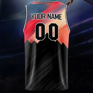 Nouveauté, maillot de basket-ball sans manches sur mesure de qualité supérieure, taille plus, personnalisation de l'impression, motif, 100% pur, séchage rapide - Product Image 5