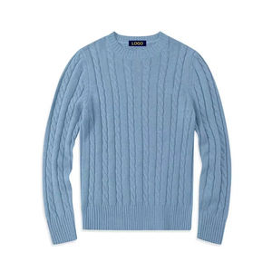 Pull en laine pour homme avec logo personnalisé 2025, style décontracté, coupe ajustée, style vintage classique, design vintage classique, pull en tricot torsadé - Product Image 2
