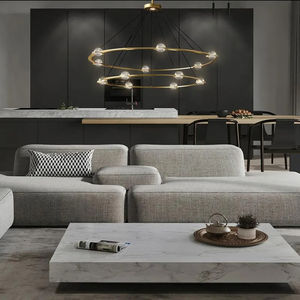 Customizad kişilik amerikan Retro ayarlanabilir yükseklik K9 kristal cam katı pirinç avize düğün Hollway asılı lamba için - Product Image 2