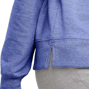 Streetwear <b>Sweatshirt</b> For Women Casual Wear Solid 100% Cotton Breathable Lightweight O-Neck <b>Long</b> Sleeves Customized Logo - Product Image 4