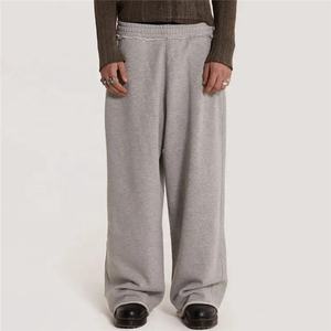 Pantalones de chándal holgados informales para hombre personalizados de fábrica OEM Color sólido Ligero para dobladillo Cintura elástica Algodón alto Pana unisex - Product Image 2