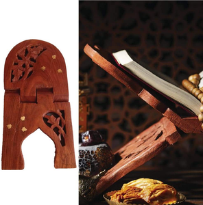 Beau support de coran en bois dur fait à la main-Support Rehal pour livres saints religieux-Repose-livre pliable par tradebit - Product Image 3