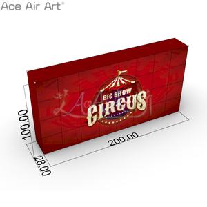Evento inflable arco de circo telón de fondo pared Material Oxford tablero de aire tienda con logotipo publicitario para decoración de pared de fondo en espectáculos - Product Image 2