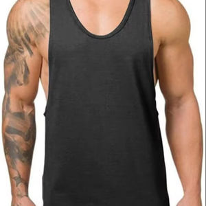 Débardeur de sport sans manches avec logo personnalisé pour hommes, gilet de sport, musculation, entraînement, fitness et vêtements de sport - Product Image 1