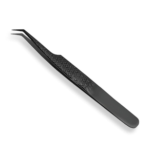 Pinzas de pestañas de precisión táctil de titanio de alta calidad Gray Rocks, acero inoxidable para extensiones de pestañas, Punta puntiaguda - Product Image 1
