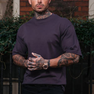 Camiseta Extra Grande de Algodón 100% Tejido, Calidad de Lujo, 250 Gramos, Peso Pesado, Logotipos Impresos Personalizados, Ajuste Holgado, Estilo Vintage, Venta al Por Mayor - Product Image 5