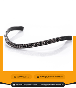 Bandas de navegación ecuestres negras de alta calidad OEM, accesorios de equitación de cuero de onda fina a precio de fábrica - Product Image 5