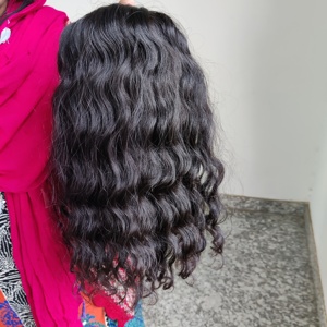 Extensiones de cabello ondulado natural de pelo indio natural, cabello humano virgen Remy barato, paquetes sin procesar - Product Image 1