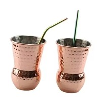 Verre en cuivre au design élégant avec motif ananas, ustensile de verre design, idéal pour la décoration de la maison et du bureau et pour offrir en cadeau