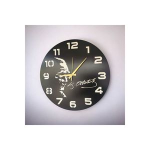 Atatürk sigza นาฬิกาแขวนผนังเงียบ50ซม. ไม้สีดำของขวัญตัวเลขที่เรียบง่าย - Product Image 3