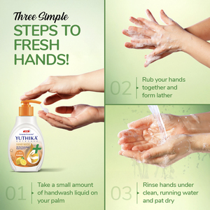 Yuthika Naturals 180ml citron nettoyant pour les mains 100% extraits naturels pH équilibré - Product Image 2