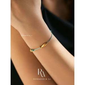 Braccialetto Intrecciato con Pesce Blu e Ciondolo in Oro, Nodo Regolabile, Charm dell'Amicizia, Bracciale alla Moda - Product Image 3