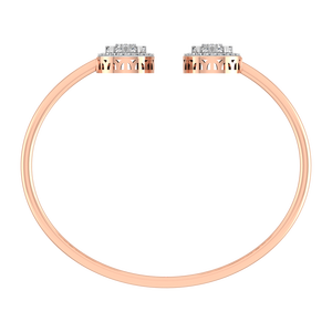 Elegant Designer Open <b>Bangle</b> Bracelet with Natural Diamond 14k <b>Solid</b> <b>Gold</b> for Daily Wear and Weddings OEM Manufacturer - Product Image 4