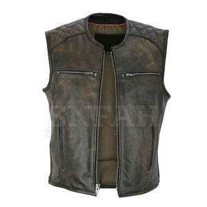 Gilet sans manches décontracté de haute qualité pour homme, en cuir respirant, design tendance pour la saison hivernale, pour les loisirs 2024 - Product Image 1