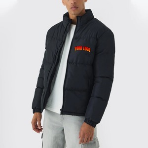 Veste matelassée pour homme pour activités de plein air en hiver 2026, coupe classique, col montant, motif uni, veste à bulles, doublure en polaire, veste rembourrée - Product Image 4