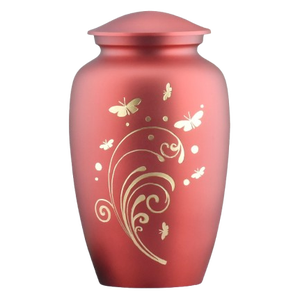 Urna Funeraria de Metal Grabada con Adhesivo de Flor Amarilla, Urna de Cremación de Latón/Aluminio para Cenizas Humanas de Adultos - Product Image 6