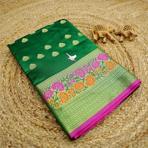 <span class=keywords><strong>India</strong></span> Pakistani Designer Feestkleding <span class=keywords><strong>Saree</strong></span> Kanchipuram Zachte Lichi Zijde Sari 'S Met Blouse Sarees <span class=keywords><strong>In</strong></span> Zuid-Indiase Stijl - Product Image 4