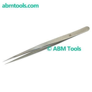 Custom Made Stainless Steel Tweezers With Toothed Tip Non-Magnetic Industrial Use DIY Plastic Handle Pattern No. SS - Product Image 3