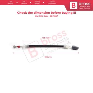 BDP1567 câble Bowden de libération de transporteur de poignée de porte extérieure arrière 220 mm pour X5 E53 2000-2006 51228243635 51228243636 fabriqué en turquie - Product Image 2