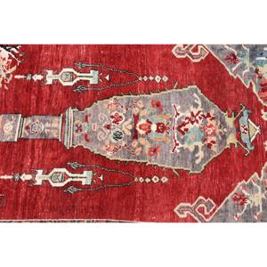 Alfombra clásica de lana turca de área grande roja de 9x12, 10mm de espesor, 3,8x5,8 pies, patrón de retazos para entrada, pasillo, habitación de adolescentes, látex - Product Image 5