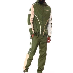 Haute qualité 100% Polyester Baggy Jogging survêtement hommes veste zippée Baggy pantalon Nylon coupe-vent costume - Product Image 3