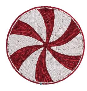 Beaded <b>Placemat</b> Handmade <b>Round</b> Charger for Luxury Dining & Holiday Decor Unique Piece Handmade Beaded, <b>Placemat</b>, Housewarming - Product Image 1