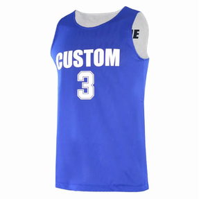 Uniformes de Baloncesto Personalizados para Hombre, Impresión OEM, Conjunto de Jersey Reversible de Malla Azul Cielo para Adultos, Antibacteriano, de Secado Rápido y Protección UV - Product Image 3