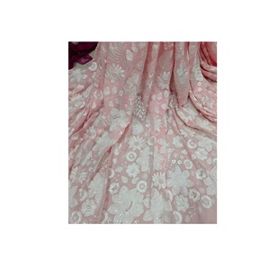 Tissu de broderie Georgette de haute qualité pour mariage et occasions spéciales Tissu de vêtements tissés et imprimés au prix d'exportation - Product Image 1