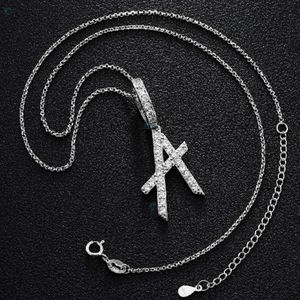 Collar con Colgante de Letra del Alfabeto de la A a la Z, Joyería con Iniciales de Diamantes Cultivados en Laboratorio VVS1, Collar con Letra Chapado en Oro Amarillo Personalizado - Product Image 4