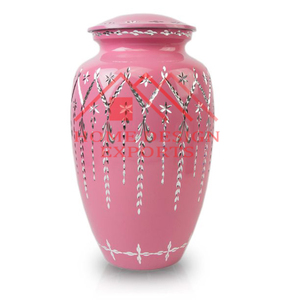 Urnes de pot de cendres humaines en métal fait main fini par nickel dans la conception gravée - Product Image 5