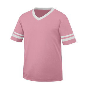 Camisetas de fútbol americano juvenil bordadas a rayas de manga holgada de secado rápido de poliéster personalizables para equipos escolares - Product Image 4