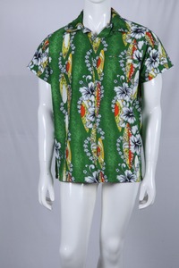 เสื้อเชิ้ตแขนสั้นลายดอกไม้สำหรับผู้ชายเสื้อลำลองฤดูร้อนมีกระดุมทำจากโพลีเอสเตอร์มีสไตล์สินค้าออกใหม่2023 - Product Image 4