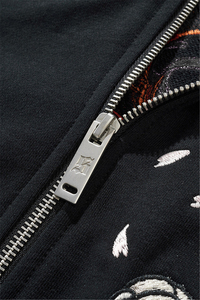 Príncipe primavera otoño pesado bordado Sudadera con capucha hombres Punk moda dragón Rosefinch tigre blanco Sudadera con capucha Streetwear Casual - Product Image 4