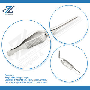 Juego de Pinzas Quirúrgicas Manuales de Acero Inoxidable Diethrich Bulldog Zoha Surgico ZS-1189, Certificación CE Clase I, 5 cm, 8 mm, Hecho en Pakistán - Product Image 4