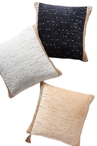 ปลอกหมอนผ้าฝ้ายสี่เหลี่ยมประดับลูกปัด azo สำหรับตกแต่งห้องนั่งเล่น - Product Image 2