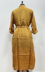 Kimono de Seda India Vintage con Cinturón, Túnica Larga para Mujer, Ropa de Dormir, para Damas de Honor, Maternidad, Estilo Bohemio, Bata de Baño, Vestido de Verano Suave - Product Image 5