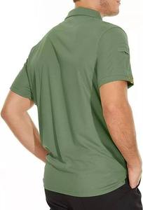 Camiseta de Golf táctica informal con estampado personalizado para hombre, manga corta, transpirable, duradera, 100% algodón, antiarrugas, personalizada - Product Image 5