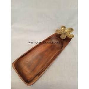 Elegant Handmade Designing <b>Large</b> Size Wooden and Jute Rattan Material Home Decorative Table Food Serving Trays for Wedding <b>Gift</b> - Product Image 6