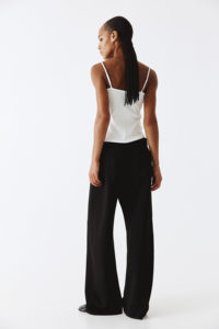 Nueva llegada de las mujeres de moda personalizada de invierno Joggers de peso pesado suelto equipado con piernas anchas y cintura media estilo frontal plano - Product Image 3