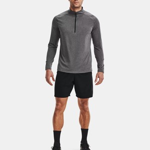 เสื้อสวมหัวถักแขนยาวผ้าโพลีเอสเตอร์สแปนเด็กซ์สำหรับผู้ชายผ้าสแปนเด็กซ์ผ้าสีเทา - Product Image 6