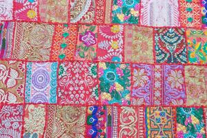 Tapiz Decorativo de Pared Multifuncional de Algodón Indio Moderno con Diseño de Patchwork Vintage, Adornos Únicos para el Hogar - Product Image 3