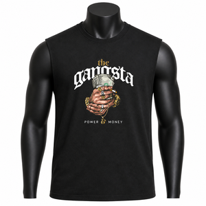 Camiseta sin Mangas con Diseño Personalizado para Hombre, Estilo Hip Hop Urbano, Camiseta Deportiva de Algodón, Moda Urbana, Venta al Por Mayor OEM - Product Image 1