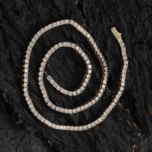 VVS Moissanite Diamond Tennis Chain Necklace D Color 2mm-5mm Joyería de plata esterlina fina Diseño elegante de hip hop - Product Image 3